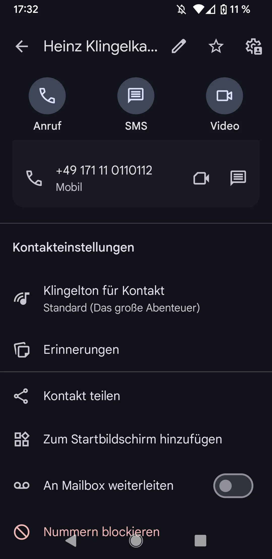 Screen Shot Android: Wähle ein Verzeichnis. Unter „Meine Klingeltöne“ findest Du die Töne, die Du in das Verzeichnis „Ringtones“ geladen hast.